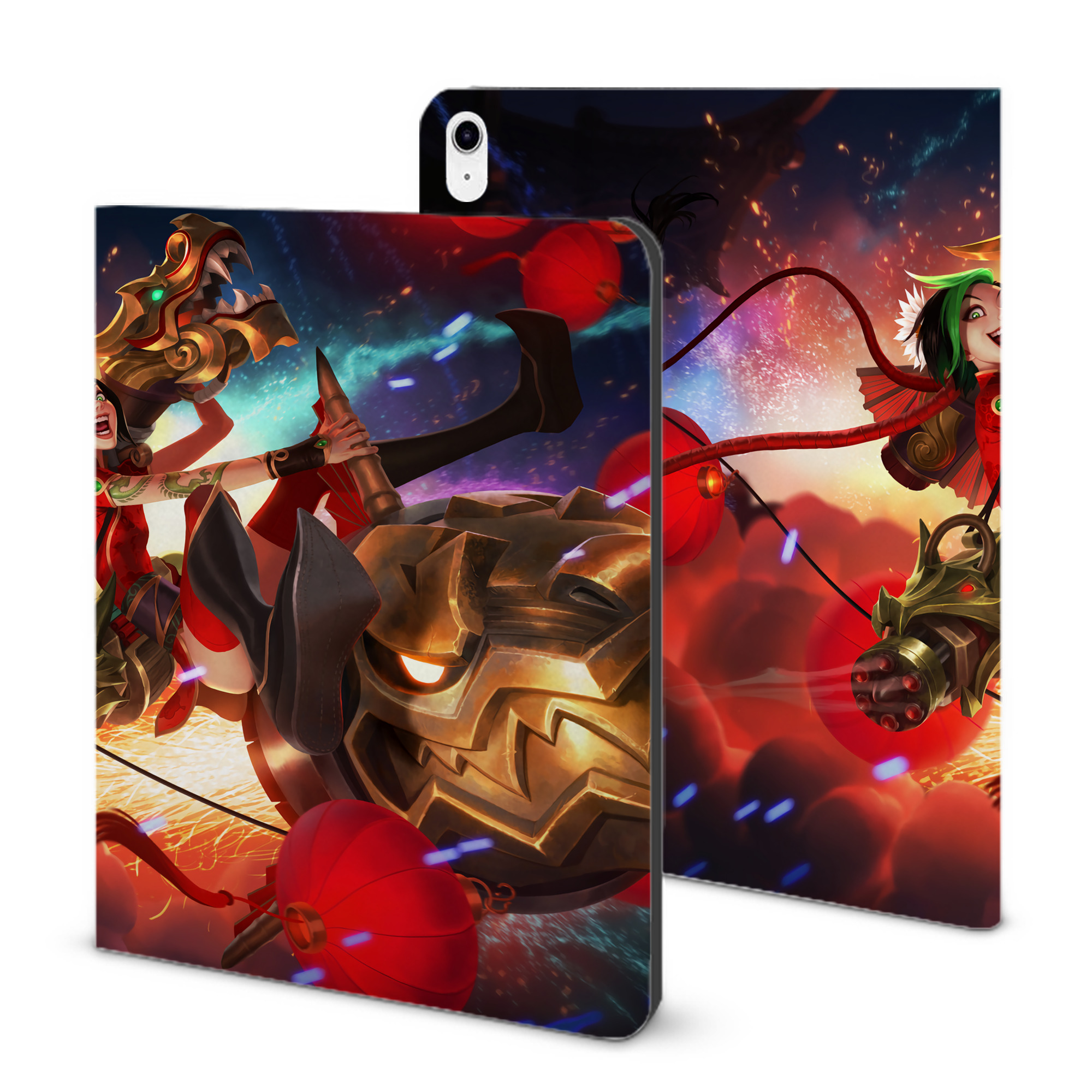 （画像用） リーグ・オブ・レジェンド League of Legends LOL IPad ケース ブック型 PUレザー TPU 耐衝撃 軽量 薄型 ペン収納なし 全面保護 IPad 各モデル対応